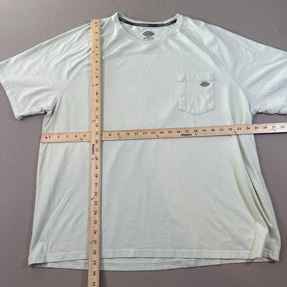 Dickies Temp-IQ Performance Men T-Shirt Short Sleeve Size 3XL Cream/Green - Picture 4 of 4